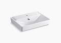 Kohler K-5027-1-0 Reve Pedestal Bathroom Sink with Single Faucet Hole - White