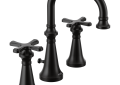 Moen® TS44103BL Colinet™ Widespread Lavatory Faucet, Residential, 1.2 gpm Flow Rate, 5-11/16 in H Spout, 8 in Center, Matte Black, 2 Handles, Lift Rod Drain, Domestic
