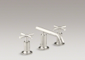 Kohler 14410-3-SN Widespread Lavatory Faucet, Low Spout and Low Cross Handles
