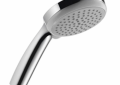 Hansgrohe 04332000 Hand Shower, Croma E 100, 2 gpm, 1 Sprays, 4 in Dia Head, 1/2 in, Import