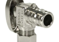 Uponor LF4855038 1/2 inch Expansion X 3/8 inch Compression Lead Free Brass Angled Stop Valve - Chrome