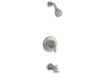 Sterling® TS27377-4G-BN Bath/Shower Faucet Trim Set With Katalyst® Air-Induction Technology, 1.75 gpm Shower, Vibrant® Brushed Nickel