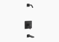 Kohler K-TLS23502-4-BL Parallel(TM) Rite-Temp(R) Bath and Shower Trim Set - Matte Black