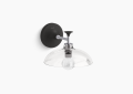 Kohler K-31768-SC01-CBL Tone(TM) One-Light Sconce - Polished Chrome with Matte Black