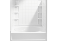 Sterling 71100120-0 60 inch x 36 inch x 72 inch Ensemble Series Tub and Shower with Right-Hand Drain - White