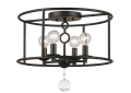 Crystorama 9267-EB Cameron 4 Light Semi-Flush - English Bronze