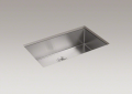 Kohler K-5285-NA Strive Under-Mount Kitchen Sink with Basin Rack