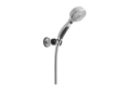 DELTA® 55424 ActivTouch® Contemporary Wall Mount Hand Shower, 3-5/8 in Dia 9 Shower Head, 2.5 gpm Flow Rate, 82 in L Hose, 1/2 in Connection, Polished Chrome, Import