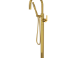 Rohl TLB06HF1LM-ULB Lombardia Single Hole Floor Mount Tub Filler Trim - Unlacquered Brass