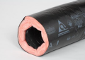 Atco 48 14" x 25' Fiberglass Air Duct with R-8.0 Insulation and Black Polyethylene Jacket for Mobile Home Installations