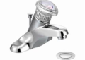 Moen® 64621 Mini-Widespread Lavatory Faucet, Chateau®, 1.5 gpm Flow Rate, 1-3/4 in H Spout, 4 in Center, Polished Chrome, 1 Handle, 50/50 Pop-Up Drain, Domestic