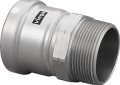 Viega 26640 MegaPress XL 2-1/2 inch Press x 2-1/2 inch Male Carbon Steel Adapter with FKM Sealing Element