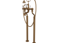Rohl U.3520L/1-EB Edwardian Exposed Floor Mount Tub Filler with Handshower - English Bronze