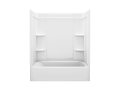Sterling 71370120-0 60 inch x 30 inch Ensemble Medley Bath and Shower with Right-Hand Drain - White