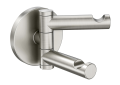 Moen® YB0402BN Swiveling Double Robe Hook, Align™, 2 Hooks, 3.98 in OAW x 1.14 in OAD x 2.6 in OAH, Import