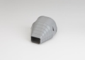 Rectorseal 84247 Fortress LEN-92-G 3-1/2 inch PVC Lineset Cover End Fitting - Gray