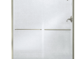 Sterling 5475-59N-G05 59-5/8 inch x 70-1/16 inch Finesse Frameless Sliding Shower Door - Nickel with Smooth/Clear Glass Texture