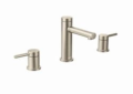 Moen® T6193BN Align™ Widespread Bathroom Faucet, 1.5 gpm Flow Rate, 4-13/16 in H Spout, 8 to 16 in Center, Brushed Nickel, 2 Handles, Pop-Up Drain, Domestic