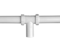 Oatey P9123A Dearborn 1-1/2 inch x 16 inch PVC Direct Connection Center Outlet Continuous Sink Waste