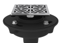 Rohl SDCI2-3144APC Cast Iron 2" No Hub Drain Kit with 3144 Mosaic Decorative Cover - Polished Chrome