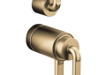 Brizo® HL7539-GL Litze® Two Notch Lever Wire Handle, For Use With Litze® TempAssure® Models T75535-LHP/T75635-LHP Thermostatic Valve With Integrated 3-Function Diverter Trims, Brass, Luxe Gold, Import