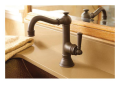 Newport Brass® 2473/24A Model 2473 Jacobean Lavatory Faucet, 1.2 gpm Flow Rate, 5-5/8 in H Spout, 1 Handles, Lift and Turn Drain, 1 Faucet Holes, PVD French Gold, Function: Traditional