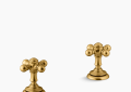 Kohler K-98068-3-2MB Artifacts(R) Cross Bathroom Sink Faucet Handles - Vibrant Brushed Moderne Brass