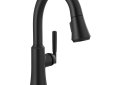 DELTA® 9979-BL-DST Pull-Down Bar/Prep Faucet, Coranto™, Matte Black, 1 Handle, 1.8 gpm at 60 psi