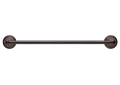 Brizo® 69518-RB Round Traditional Towel Bar, 5/8 in Ring, 18 in L Bar, 3-5/8 in OAD x 2-7/16 in OAH, Venetian Bronze, Import