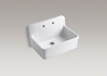 Kohler 12700-0 Apron-Front, Wall-Mount Kitchen Sink 3" x 22"