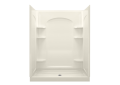 Sterling 72230100-96 60 inch x 34 inch x 75-3/4 inch Ensemble Series Curve Alcove Shower - Biscuit