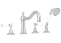 Rohl® A1404LPAPC Acqui Tub Filler, 1.8 gpm Flow Rate, Polished Chrome, Traditional Function