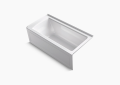 Kohler K-1946-RA-0 60 inch x 30 inch Archer Series Alcove Bath Tub with Right-Hand Drain - White