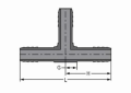 Spears® 1401-005 Standard Tee, 1/2 in Nominal, Insert End Style, PVC, Domestic