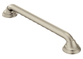 Moen® R8718D3GBN Ultima Designer Straight Grab Bar With Curl Grip, Home Care®, 18 in L x 1-1/4 in Dia, Brushed Nickel, 304 Stainless Steel, Import