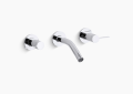 Kohler K-T944-4-CP Stillness Widespread Wall-Mount Bathroom Faucet Trim less Valve - Polished Chrome