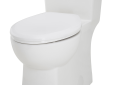 Gerber® G0021187CT97 1-Piece Toilet With Right Hand Lever, Burr Ridge™, Elongated Bowl, 17 in H Rim, 12 in Rough-In, 1.28 gpf, White, Import
