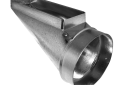 Southwark 28-3-1/4x14-8-26 3-1/4 inch x 14 inch - 8 inch 26 Gauge Warm Air End Stack Boot