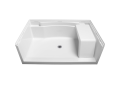 Sterling 72281100-0 48 inch x 36 inch 20-1/2 inch Accord Series Seated Shower Base - White