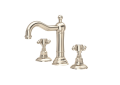 ROHL A1409XMSTN-2 Acqui Column Spout Widespread Bathroom Faucet - Satin Nickel