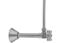 Jaclo® 629-72-SN 1/4 Turn Angle Pattern Contemporary/Modern Complete Toilet Supply Kit With Standard Cross Handle, 3 Pieces, Domestic