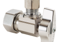Brasscraft KTCR19X C 1/2 inch x 3/8 inch O.D. 1/4-Turn Angle Stop Valve - Chrome