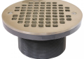 Jones Stephens D56406 6 inch Round Strainer with 3-1/2 inch Spud - Nickel Bronze