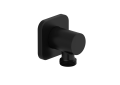 RIOBEL 772BK Riobel Cross Collection Handshower Outlet Mount Riser Pair, Brass, Black, Import