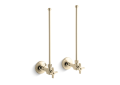 K-7605-P-AF 3/8" NPT Angle Supplies with Stop - Vibrant French Gold