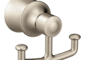 Moen® YB2103BN Robe Hook, Dartmoor™, 2 Hooks, 3 in OAW x 2.41 in OAD x 1.63 in OAH, Import