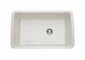 Rohl® 6307-68 Allia Kitchen Sink, Biscuit, Rectangle Shape, 28-1/2 in L x 17-3/8 in W x 10 in D Bowl, 31-1/8 in L x 19-5/8 in W x 11 in H, Under Mount, Fireclay