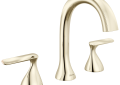 DELTA® 3545-PN-PR-DST Bonacci™ Widespread Bathroom Faucet, Commercial/Residential, 1.2 gpm Flow Rate, 5-1/4 in H Spout, 4 to 16 in Center, 2 Handles, Pop-Up Drain