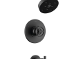 DELTA® T14458-BL Monitor® 14 Series Tub and Shower Trim, 6 gpm Valve, 1.75 gpm Shower, Matte Black