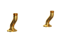 Rohl U.6793ULB-2 Georgian Era Deck Unions for Bridge Faucet - Unlacquered Brass